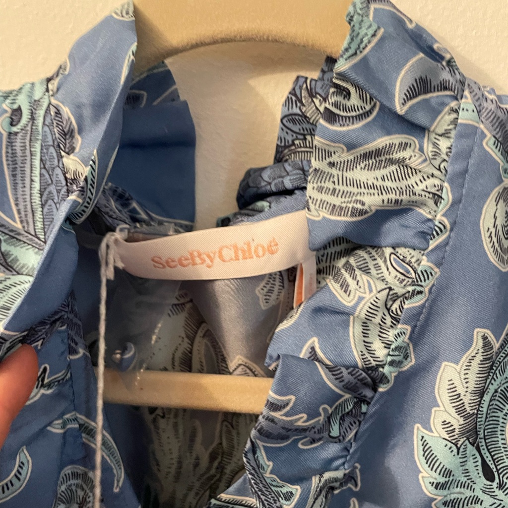 Brand New With Tags See By Chloe Paisley Blue Dress